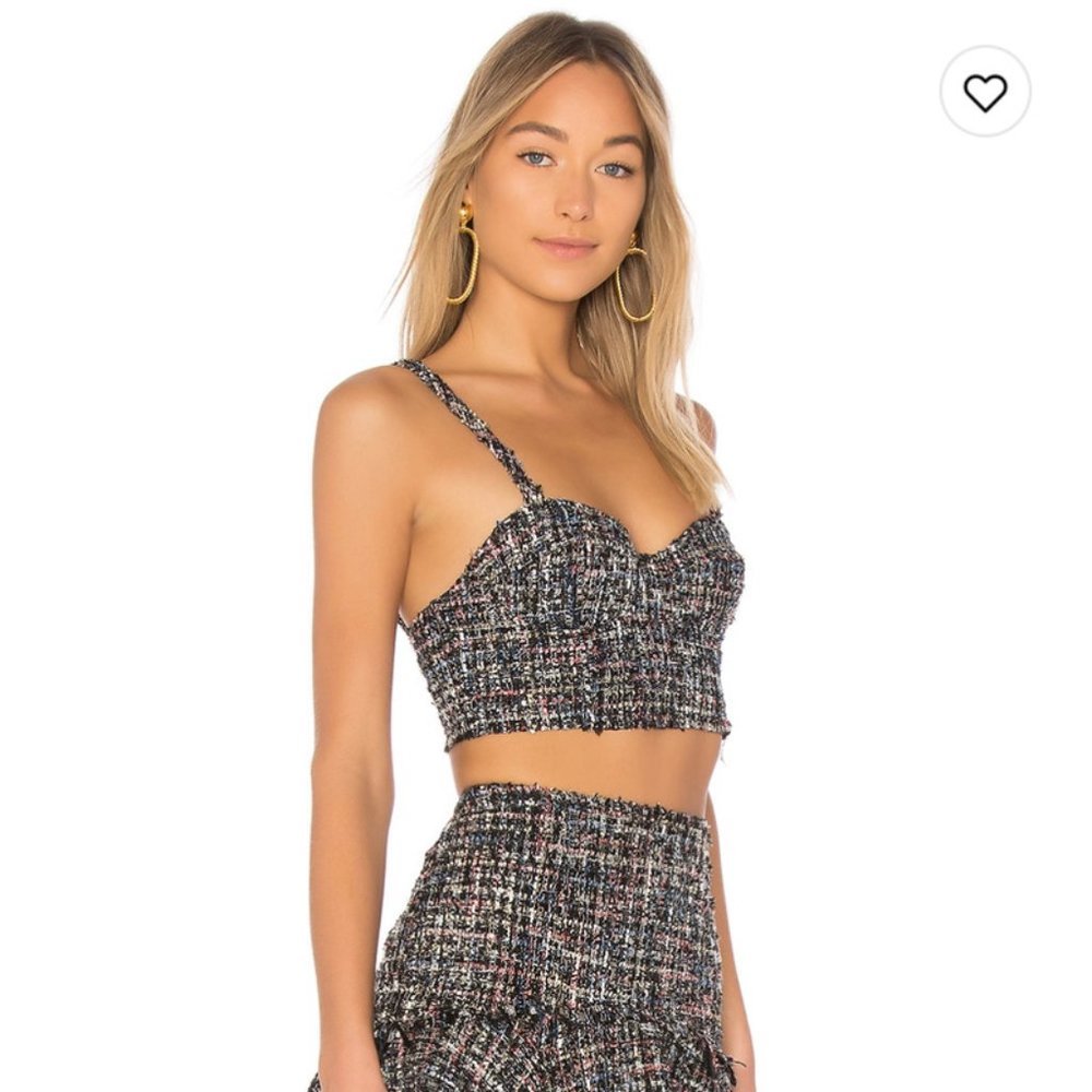 LPA tweed multicolor corset top